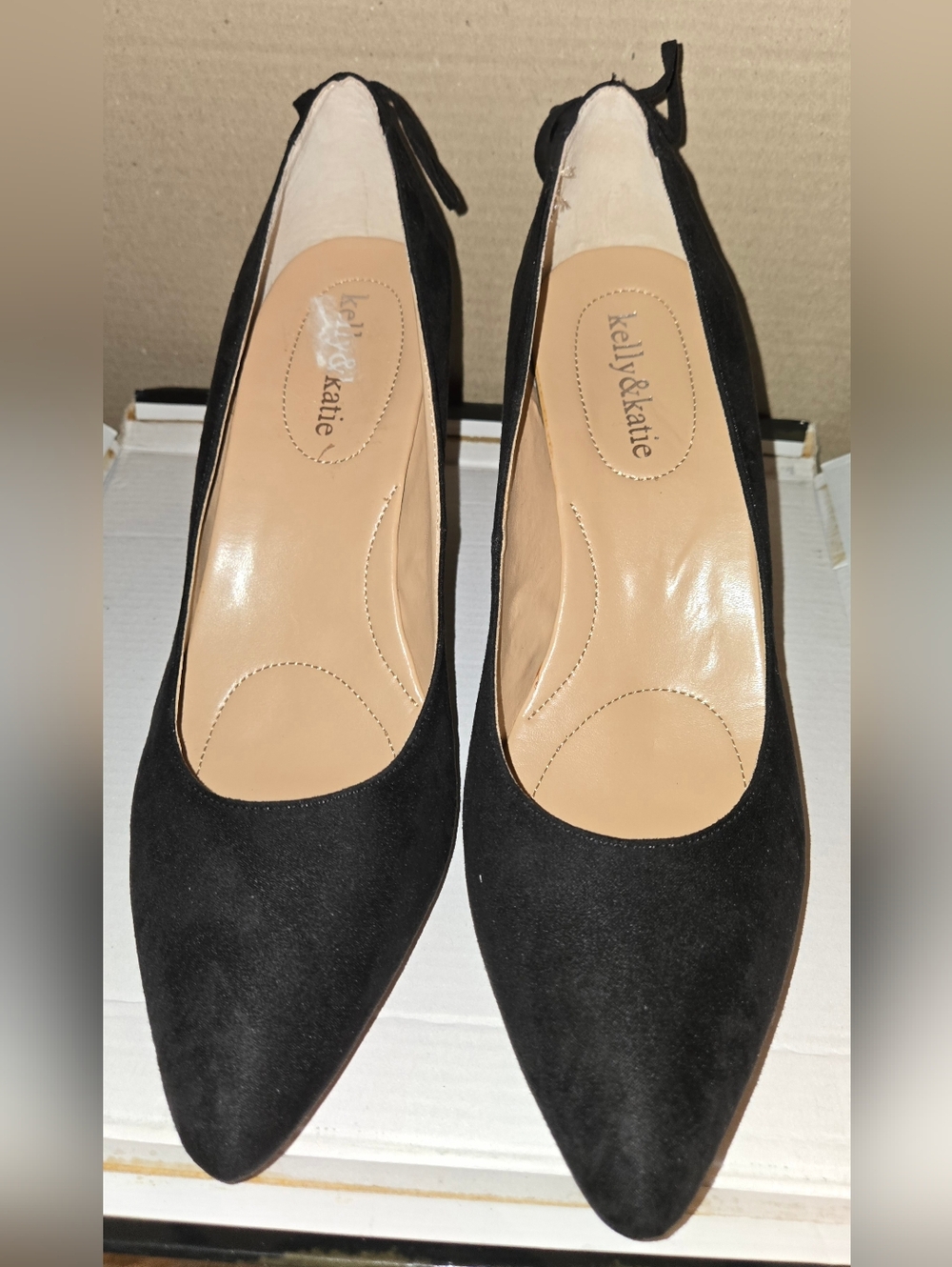 BNIB Kelly & Katie Louisa Black Lace Up Detail High Heel Shoes Sz 10 M - Picture 2 of 8